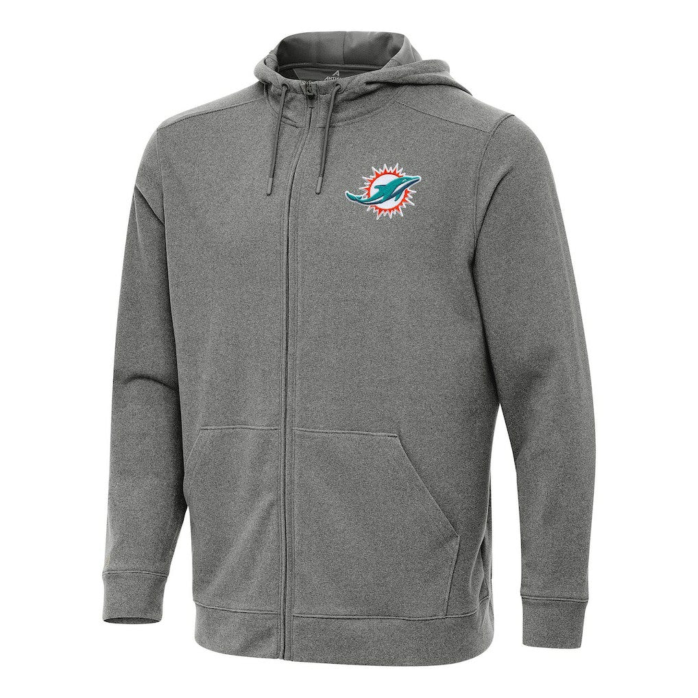 Antigua Effortless Full-Zip Hoodie - Miami Dolphins