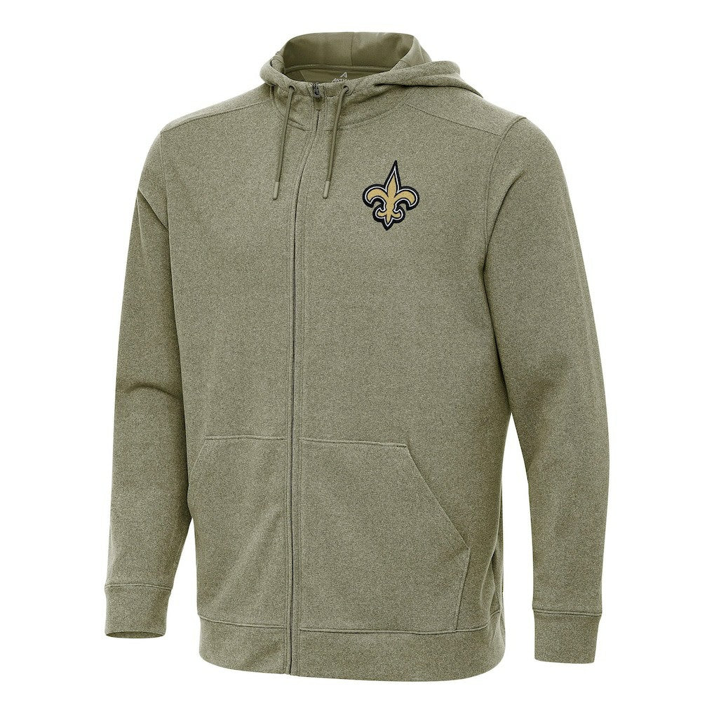 Antigua Effortless Full-Zip Hoodie - New Orleans Saints