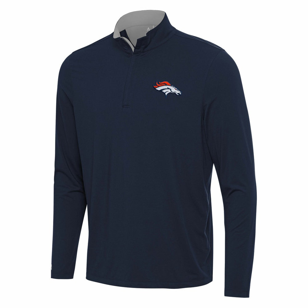 Antigua Content Quarter-Zip Pullover Top - Denver Broncos