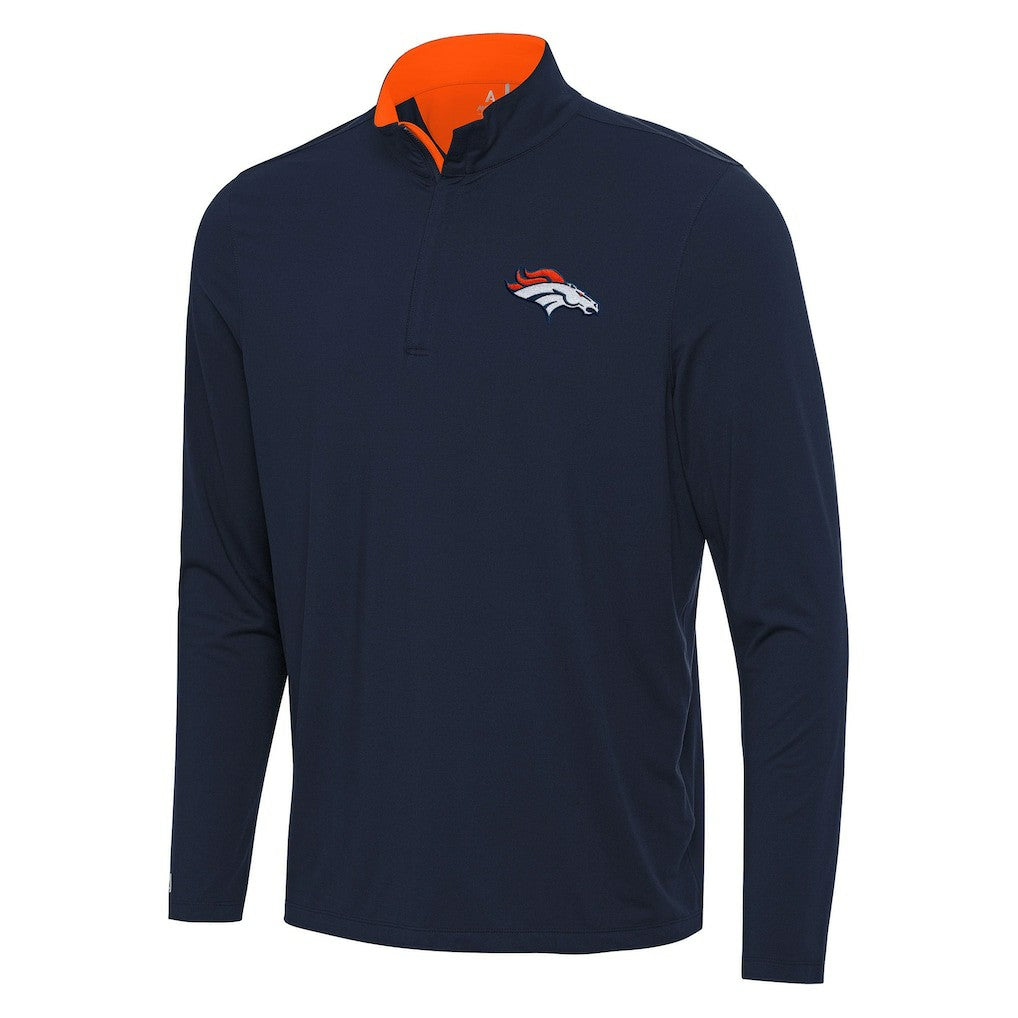 Antigua Content Quarter-Zip Pullover Top - Denver Broncos