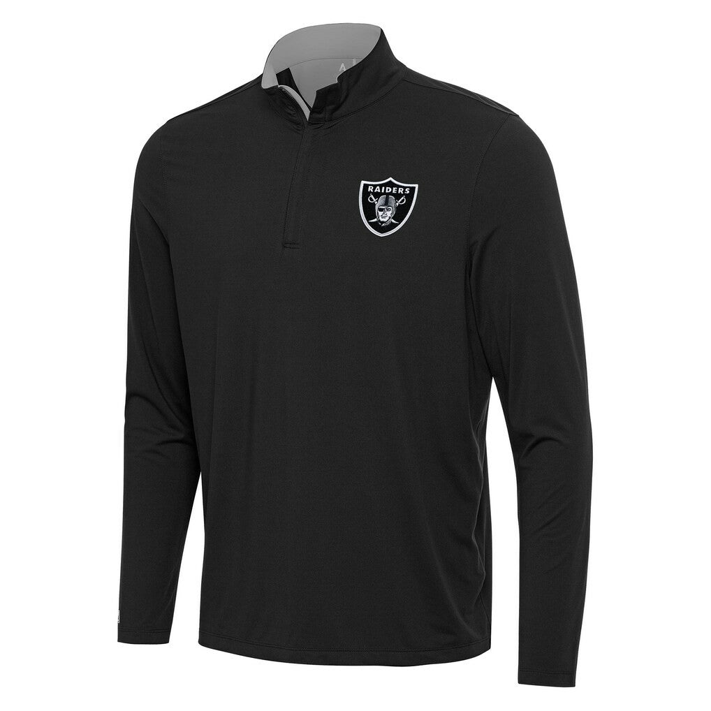 Antigua Content Quarter-Zip Pullover Top - Las Vegas Raiders