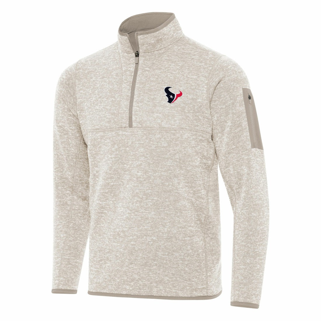 Antigua Fortune Quarter-Zip Pullover Jacket - Houston Texans