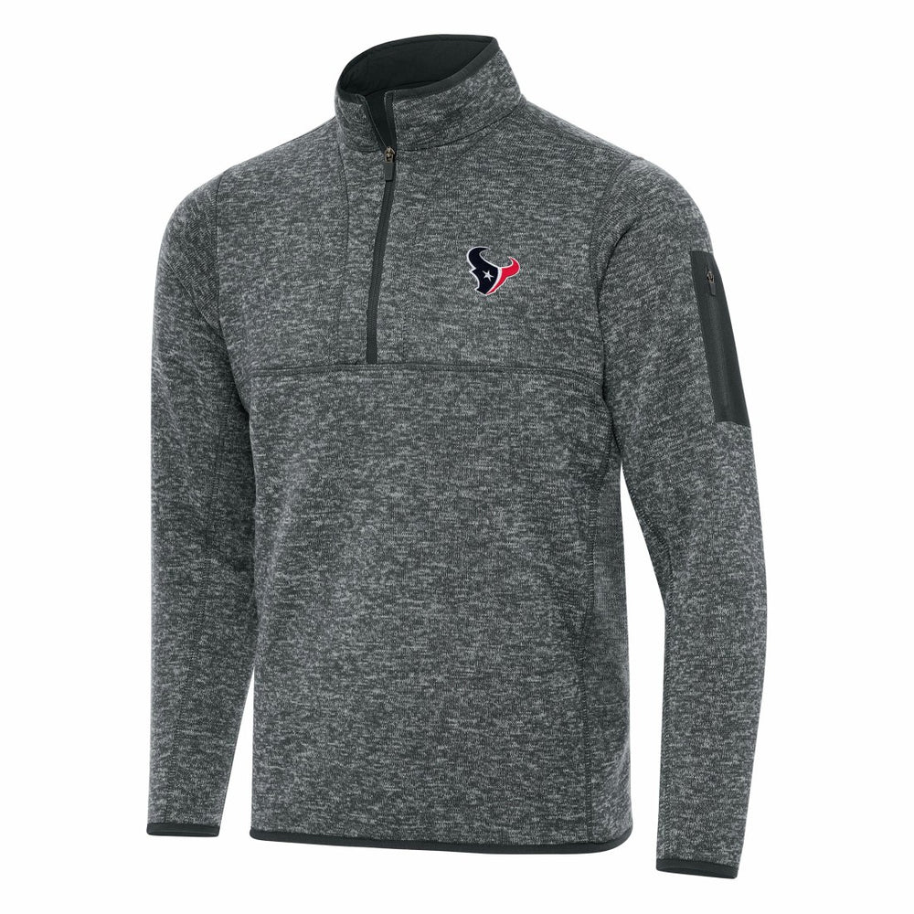 Antigua Fortune Quarter-Zip Pullover Jacket - Houston Texans