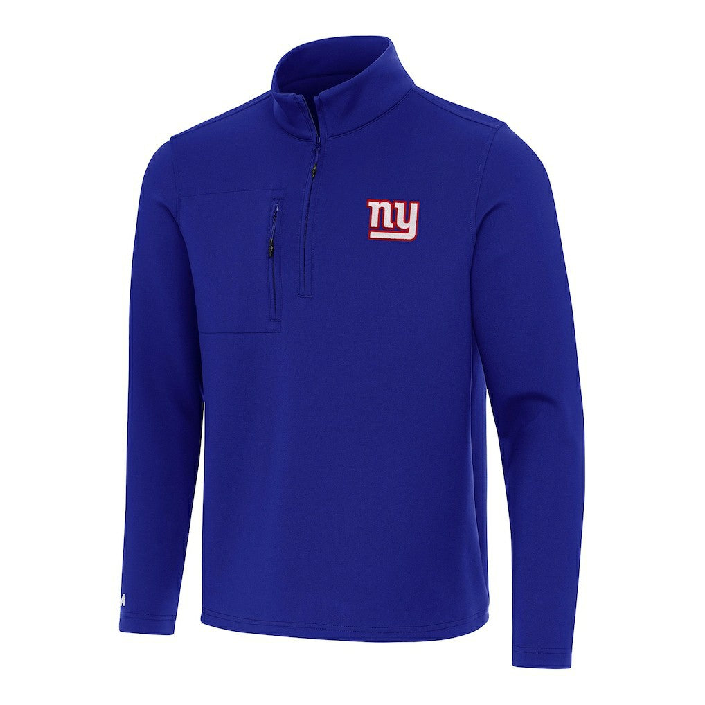 Antigua Insider Quarter-Zip Pullover Top - New York Giants