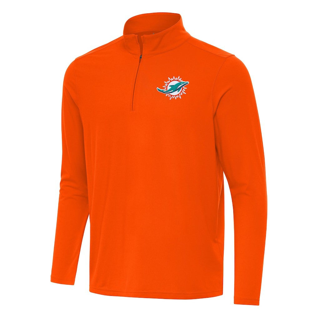 Antigua Intent Quarter-Zip Pullover Top - Miami Dolphins