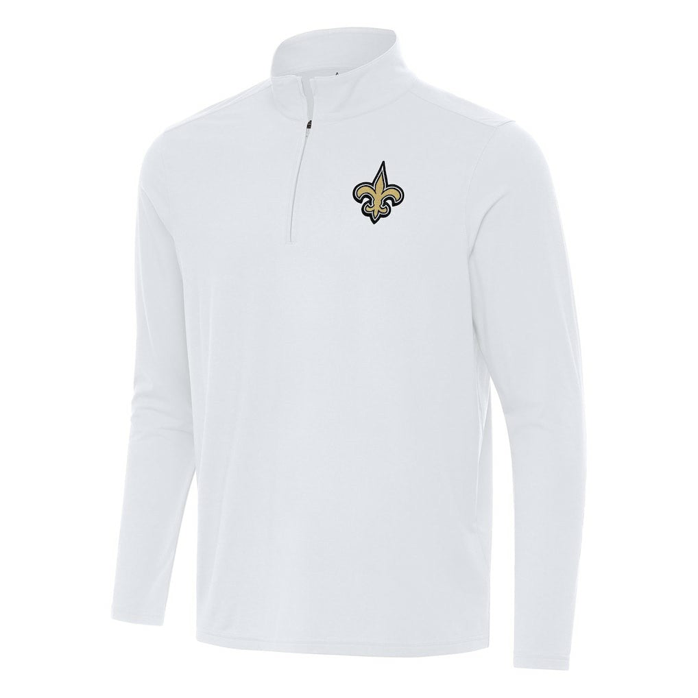 Antigua Intent Quarter-Zip Pullover Top - New Orleans Saints