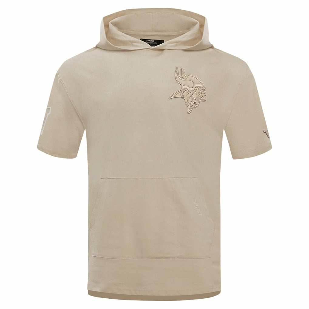 Pro Standard Neutrals Capsule Short Sleeve Pullover Hoodie - Minnesota Vikings