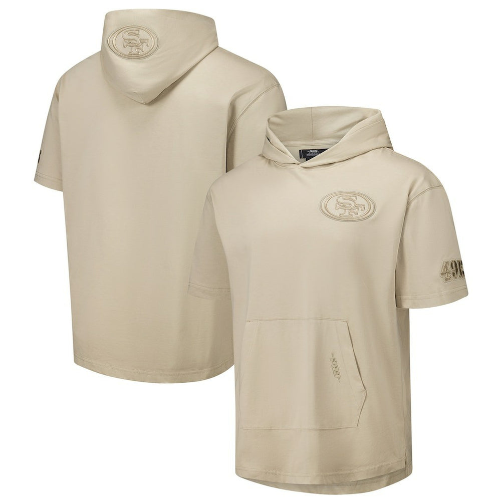 Pro Standard Neutrals Capsule Short Sleeve Pullover Hoodie - San Francisco 49ers