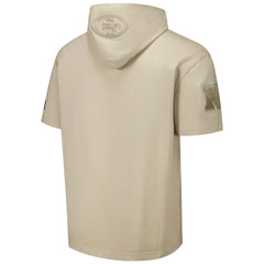 Pro Standard Neutrals Capsule Short Sleeve Pullover Hoodie - San Francisco 49ers