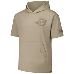 Pro Standard Neutrals Capsule Short Sleeve Pullover Hoodie - Miami Dolphins