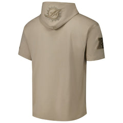 Pro Standard Neutrals Capsule Short Sleeve Pullover Hoodie - Miami Dolphins