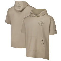 Pro Standard Neutrals Capsule Short Sleeve Pullover Hoodie - New Orleans Saints