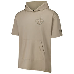 Pro Standard Neutrals Capsule Short Sleeve Pullover Hoodie - New Orleans Saints