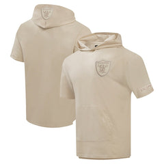 Pro Standard Neutrals Capsule Short Sleeve Pullover Hoodie - Las Vegas Raiders