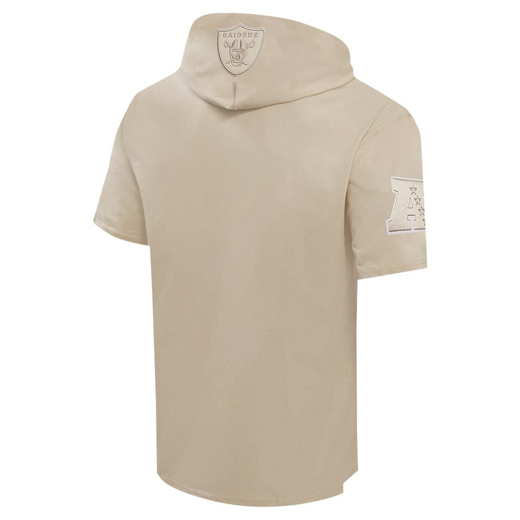 Pro Standard Neutrals Capsule Short Sleeve Pullover Hoodie - Las Vegas Raiders