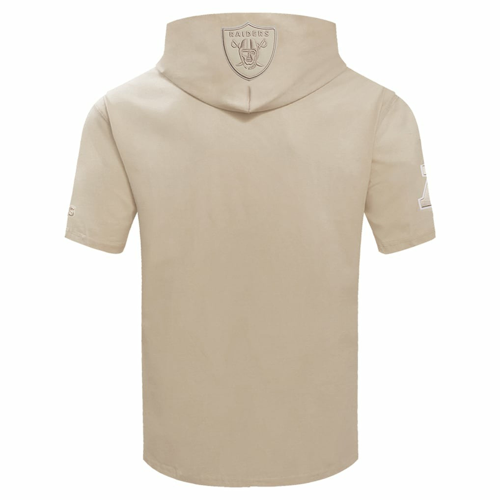 Pro Standard Neutrals Capsule Short Sleeve Pullover Hoodie - Las Vegas Raiders