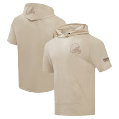 Pro Standard Neutrals Capsule Short Sleeve Pullover Hoodie - Cleveland Browns