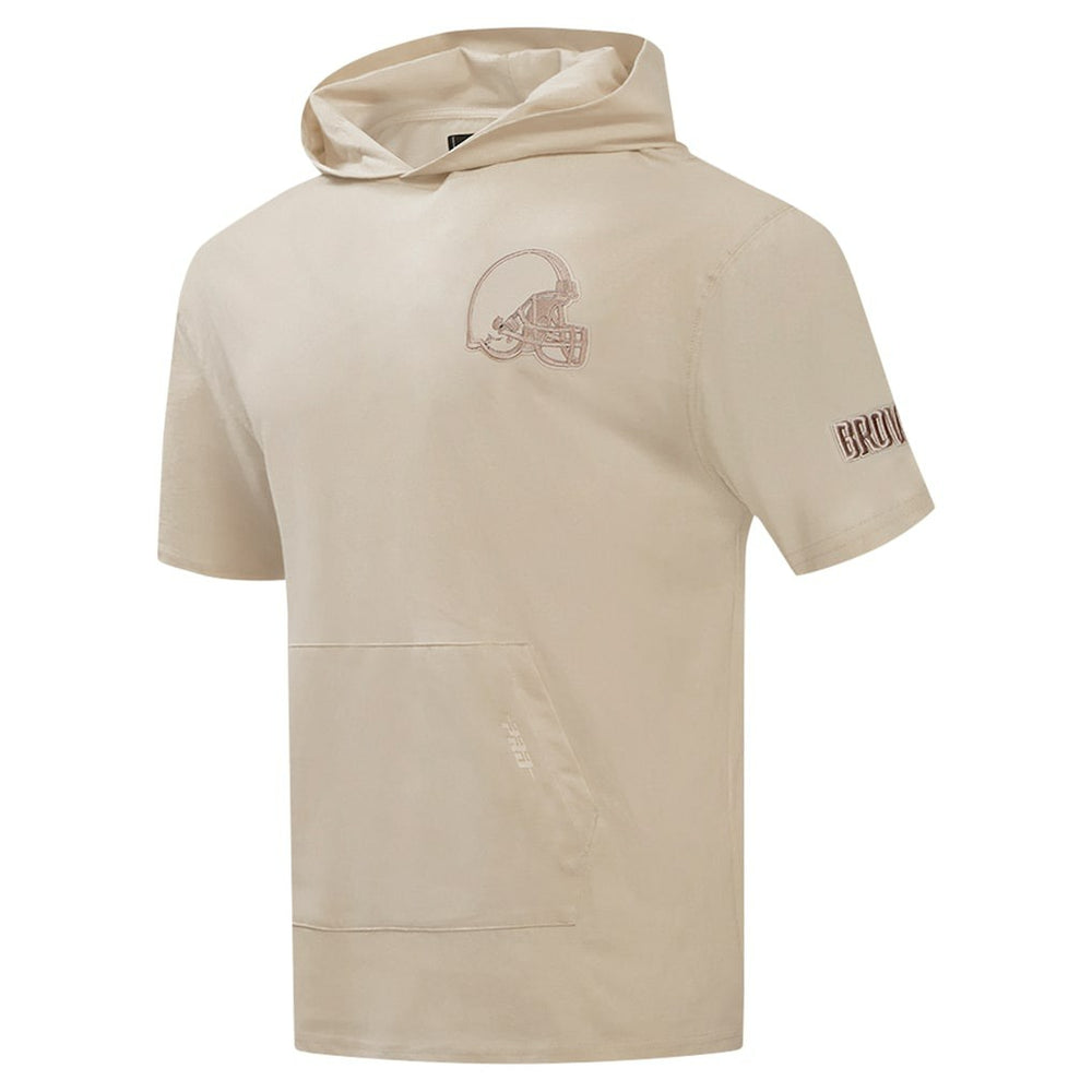 Pro Standard Neutrals Capsule Short Sleeve Pullover Hoodie - Cleveland Browns
