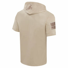 Pro Standard Neutrals Capsule Short Sleeve Pullover Hoodie - Cleveland Browns