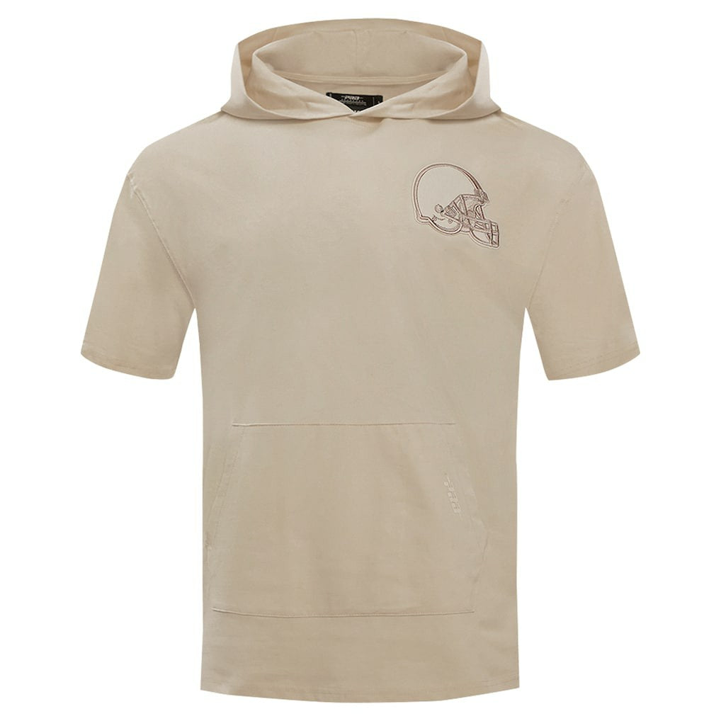 Pro Standard Neutrals Capsule Short Sleeve Pullover Hoodie - Cleveland Browns