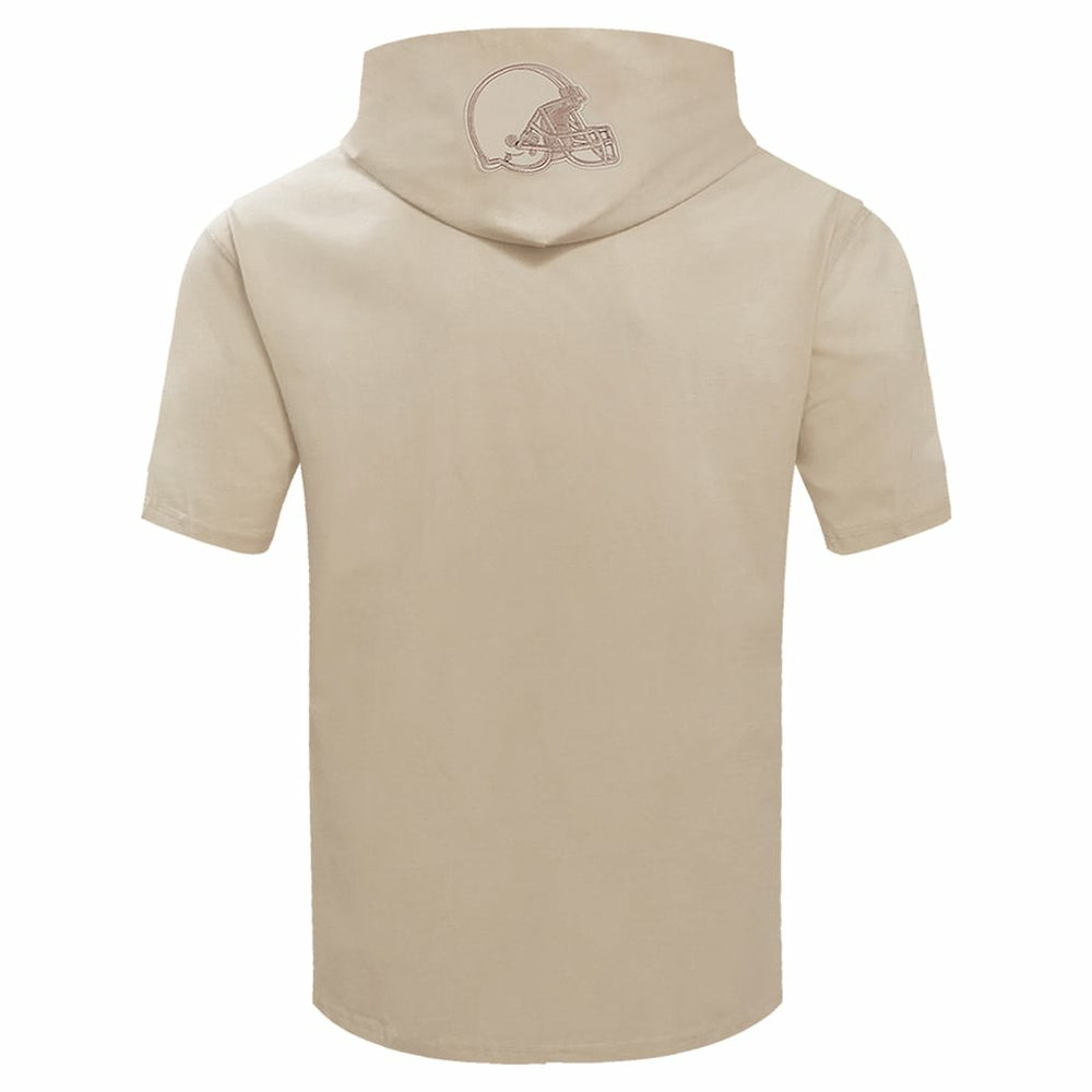 Pro Standard Neutrals Capsule Short Sleeve Pullover Hoodie - Cleveland Browns