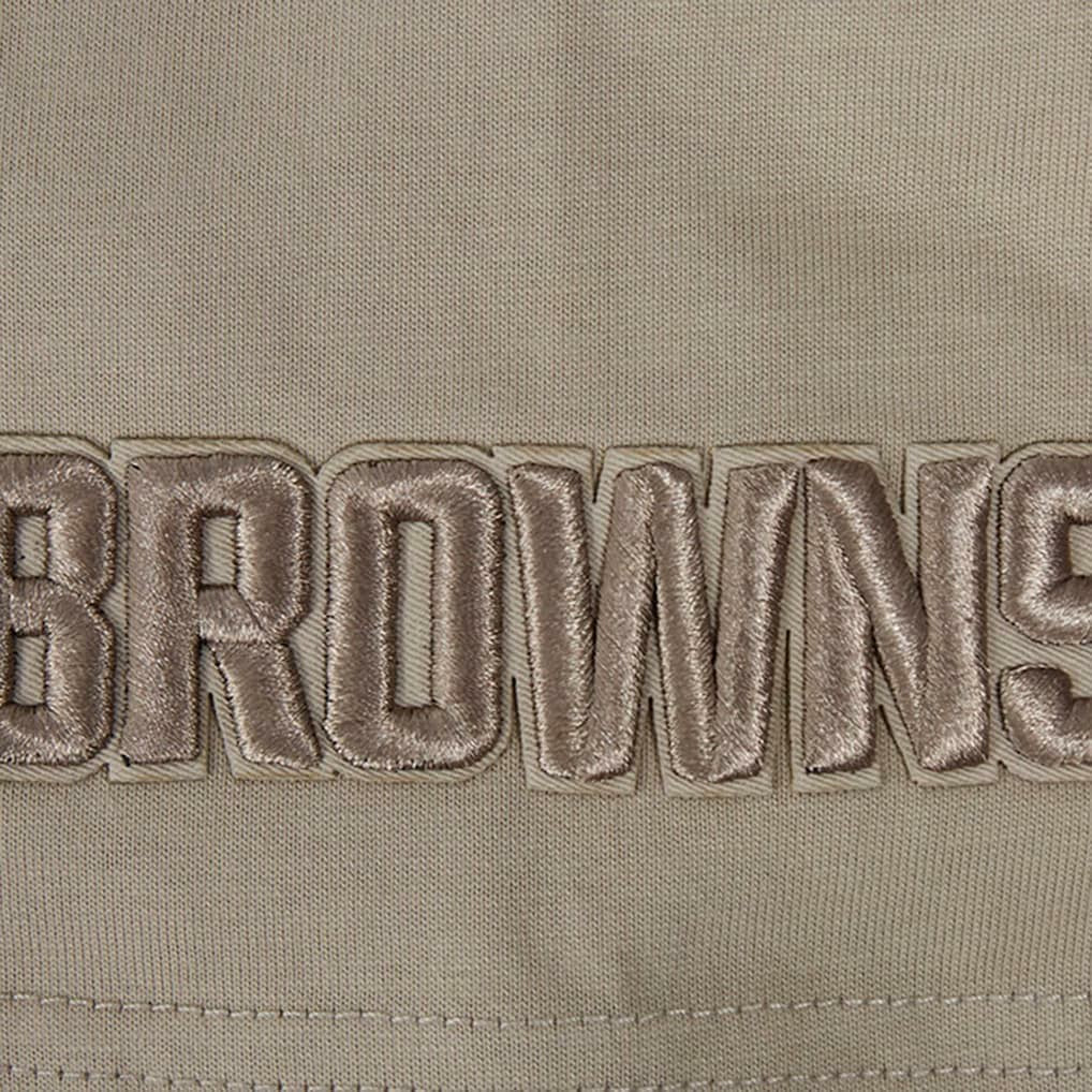 Pro Standard Neutrals Capsule Short Sleeve Pullover Hoodie - Cleveland Browns