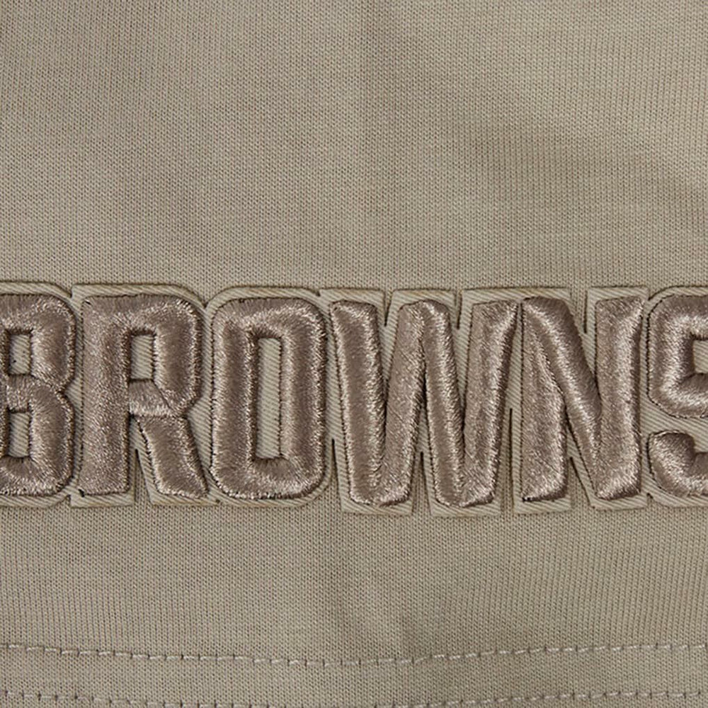 Pro Standard Neutrals Capsule Short Sleeve Pullover Hoodie - Cleveland Browns