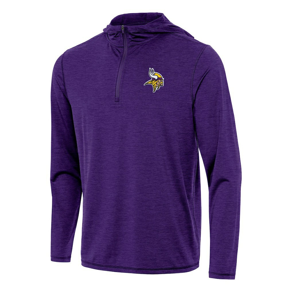 Antigua Tidy Quarter-Zip Pullover Hoodie - Minnesota Vikings