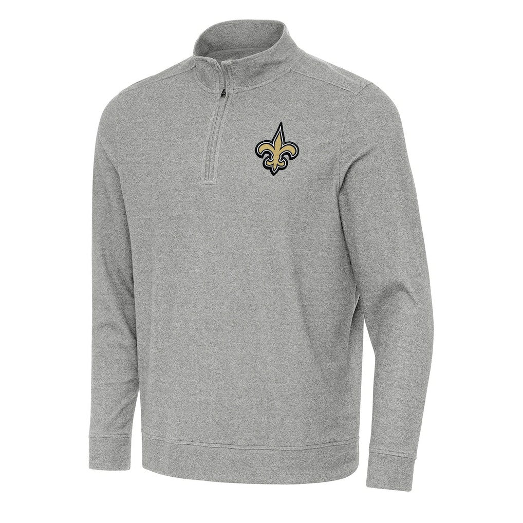 Antigua Subtle Quarter-Zip Top - New Orleans Saints