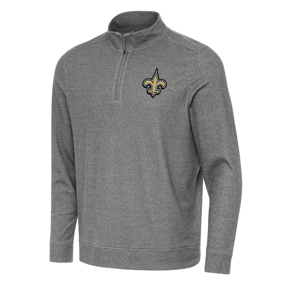Antigua Subtle Quarter-Zip Top - New Orleans Saints
