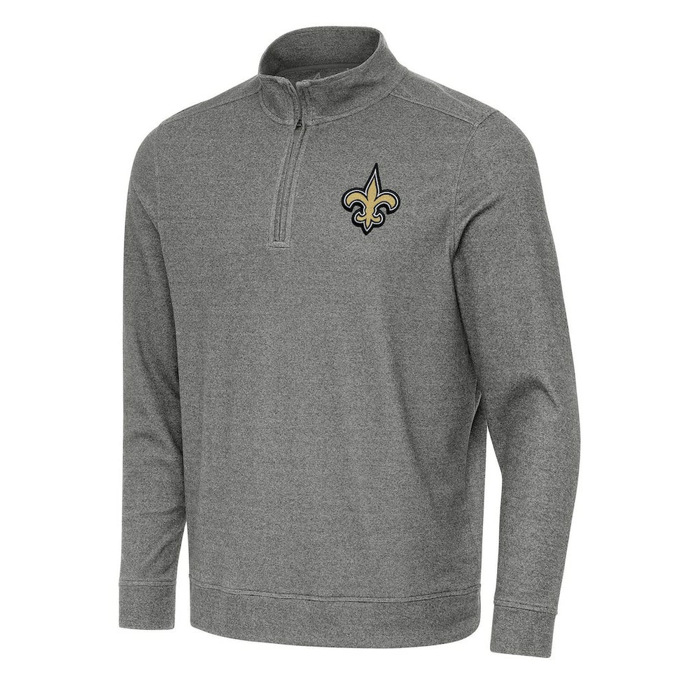 Antigua Subtle Quarter-Zip Top - New Orleans Saints