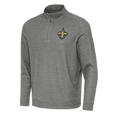 Antigua Subtle Quarter-Zip Top - New Orleans Saints