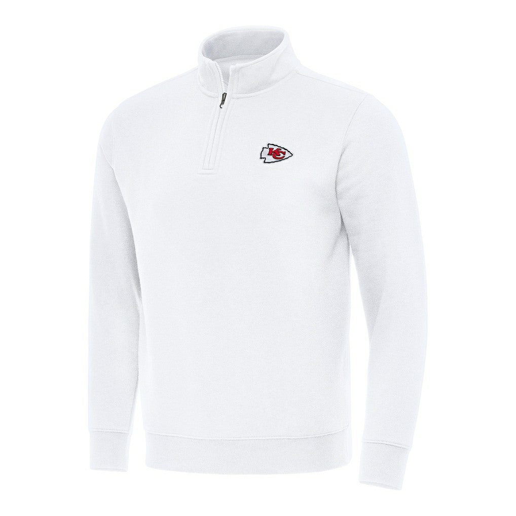 Antigua Victory Quarter-Zip Pullover Top - Kansas City Chiefs