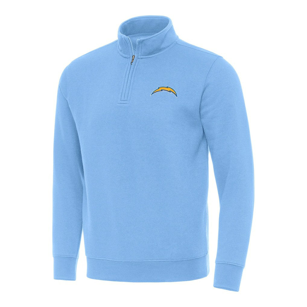 Antigua Victory Quarter-Zip Pullover Top - Los Angeles Chargers