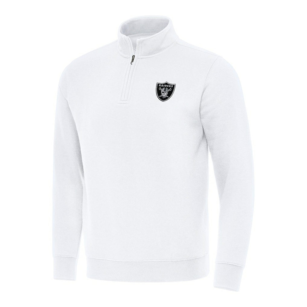 Antigua Victory Quarter-Zip Pullover Top - Las Vegas Raiders