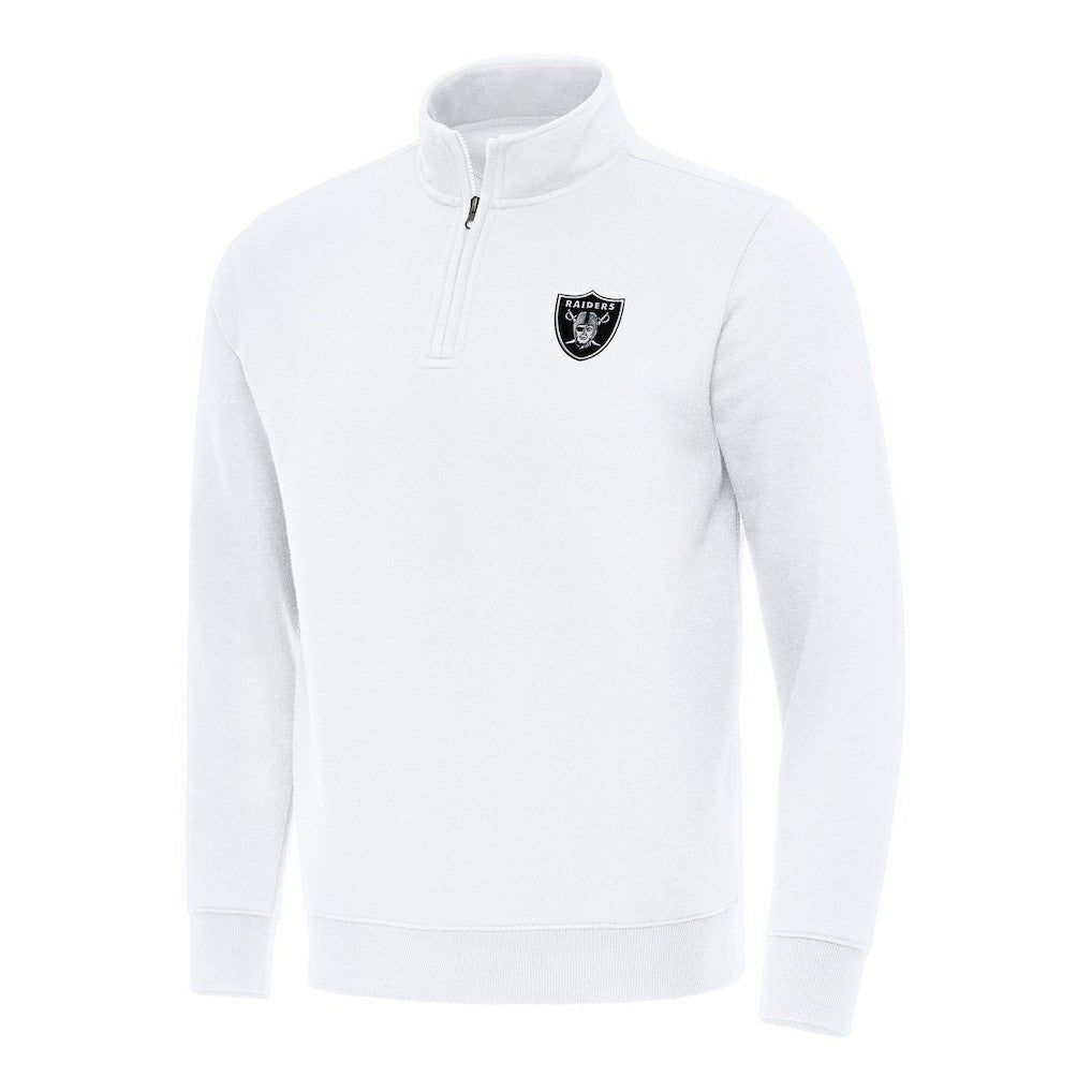 Antigua Victory Quarter-Zip Pullover Top - Las Vegas Raiders