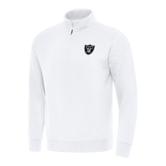 Antigua Victory Quarter-Zip Pullover Top - Las Vegas Raiders