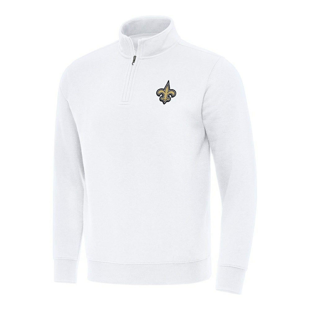 Antigua Victory Quarter-Zip Pullover Top - New Orleans Saints