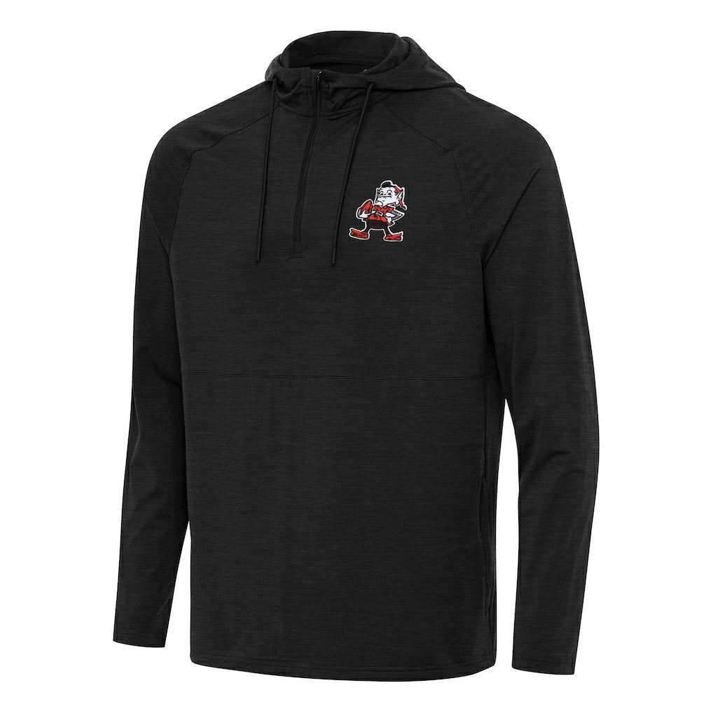 Antigua Spikes Quarter-Zip Pullover Hoodie - Cleveland Browns