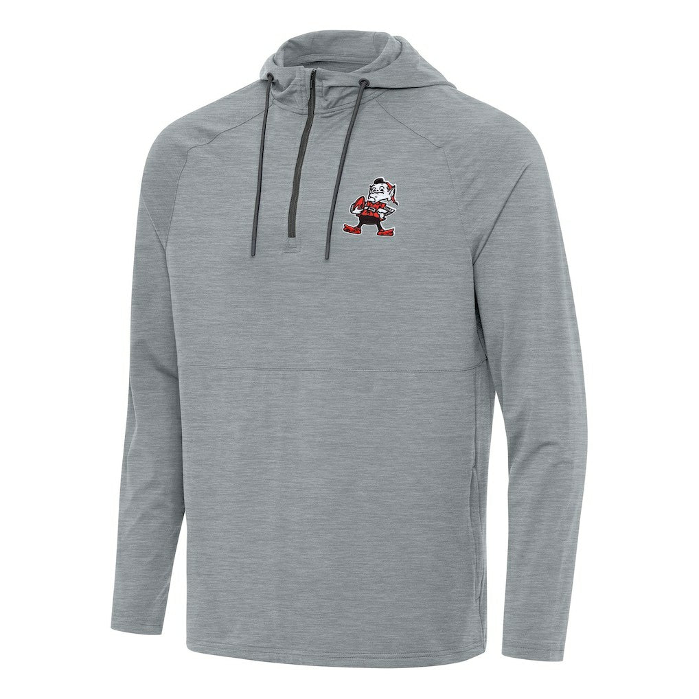 Antigua Spikes Quarter-Zip Pullover Hoodie - Cleveland Browns