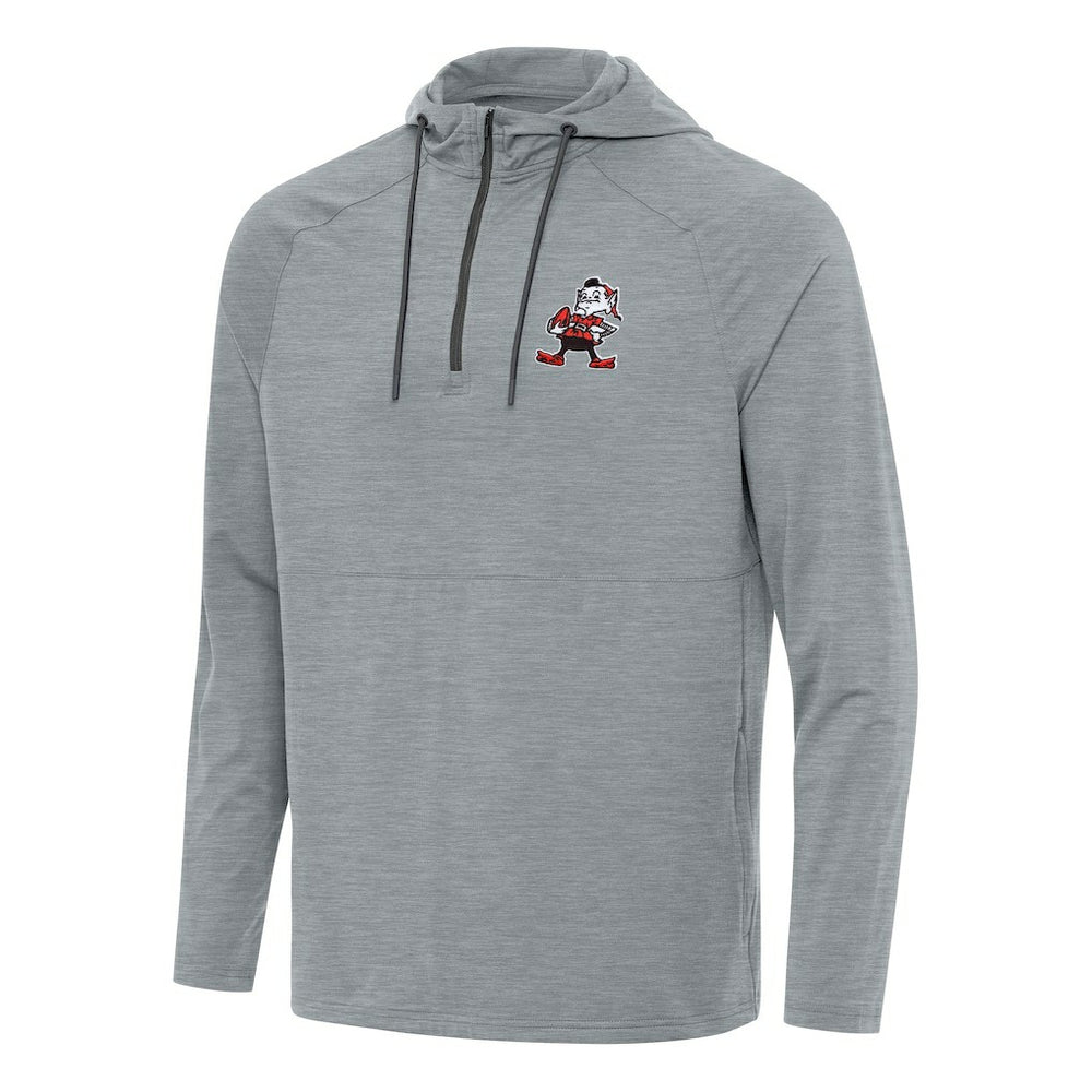 Antigua Spikes Quarter-Zip Pullover Hoodie - Cleveland Browns