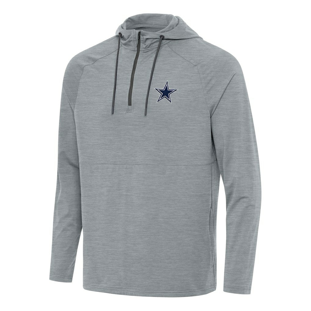 Antigua Spikes Quarter-Zip Pullover Hoodie - Dallas Cowboys