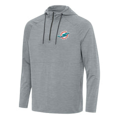Antigua Spikes Quarter-Zip Pullover Hoodie - Miami Dolphins