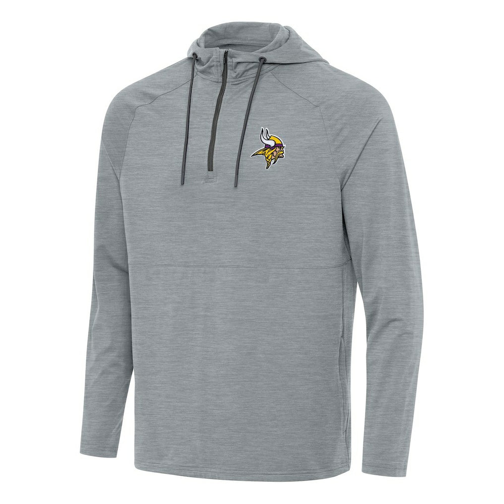 Antigua Spikes Quarter-Zip Pullover Hoodie - Minnesota Vikings