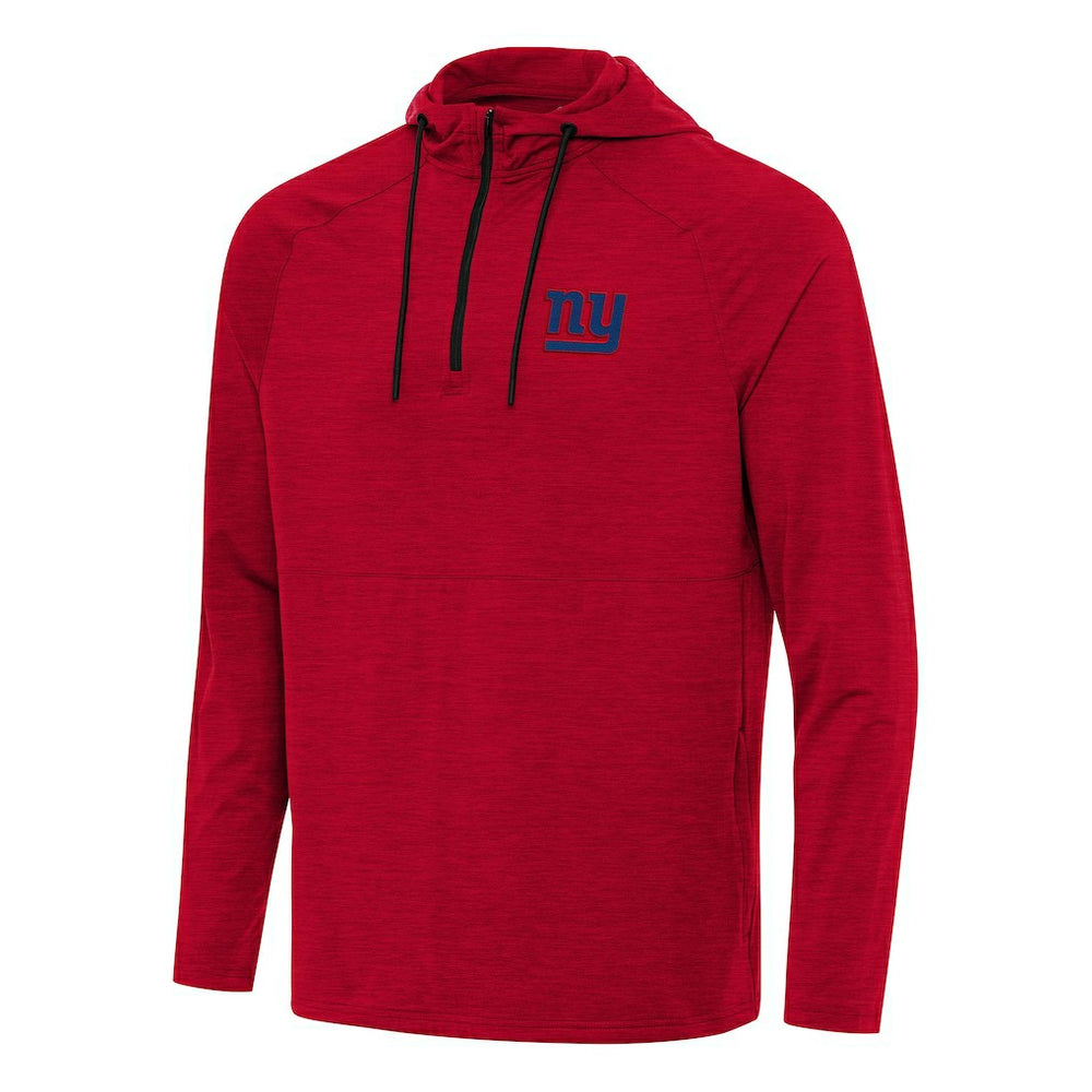 Antigua Spikes Quarter-Zip Pullover Hoodie - New York Giants