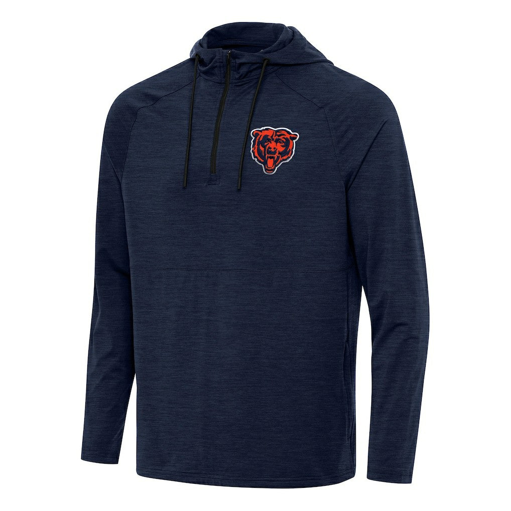 Antigua Spikes Quarter-Zip Pullover Hoodie - Chicago Bears