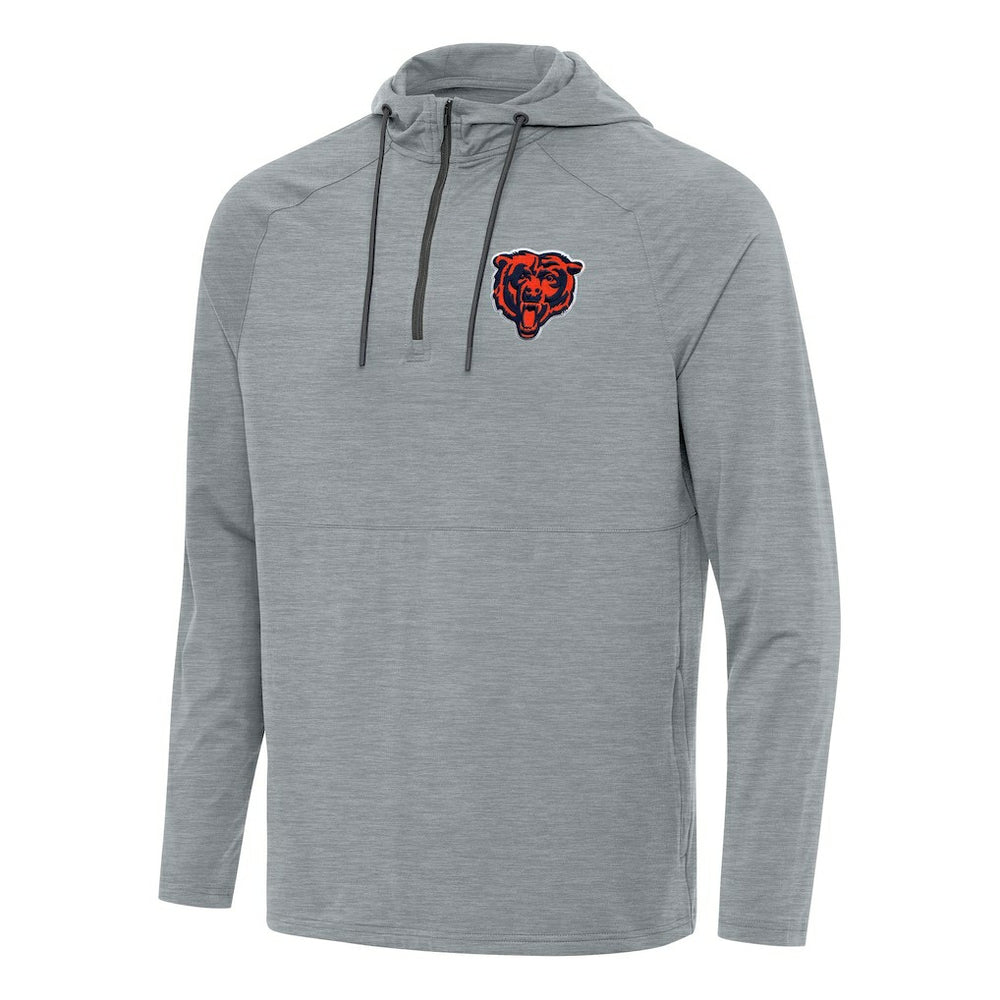 Antigua Spikes Quarter-Zip Pullover Hoodie - Chicago Bears