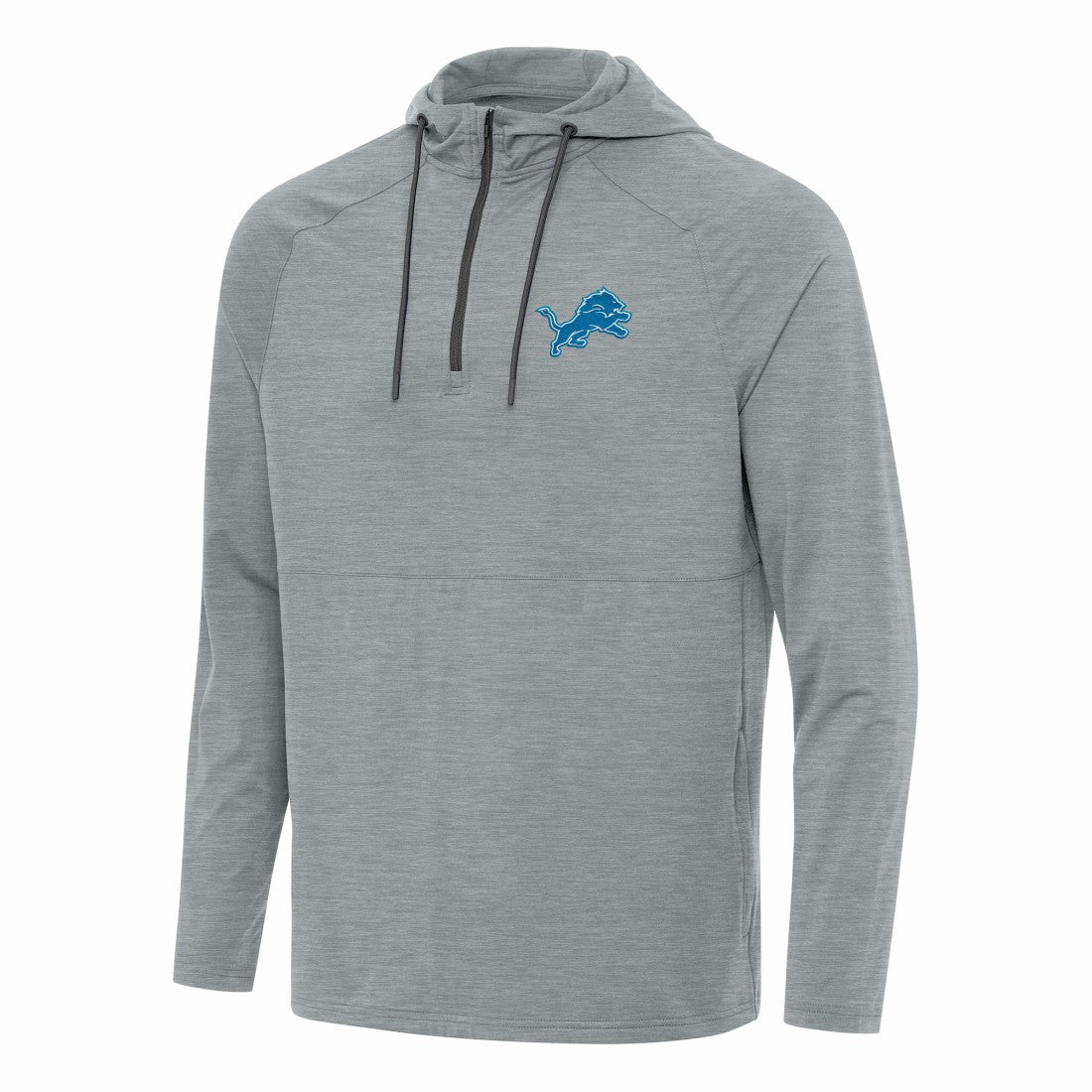 Antigua Spikes Quarter-Zip Pullover Hoodie - Detroit Lions