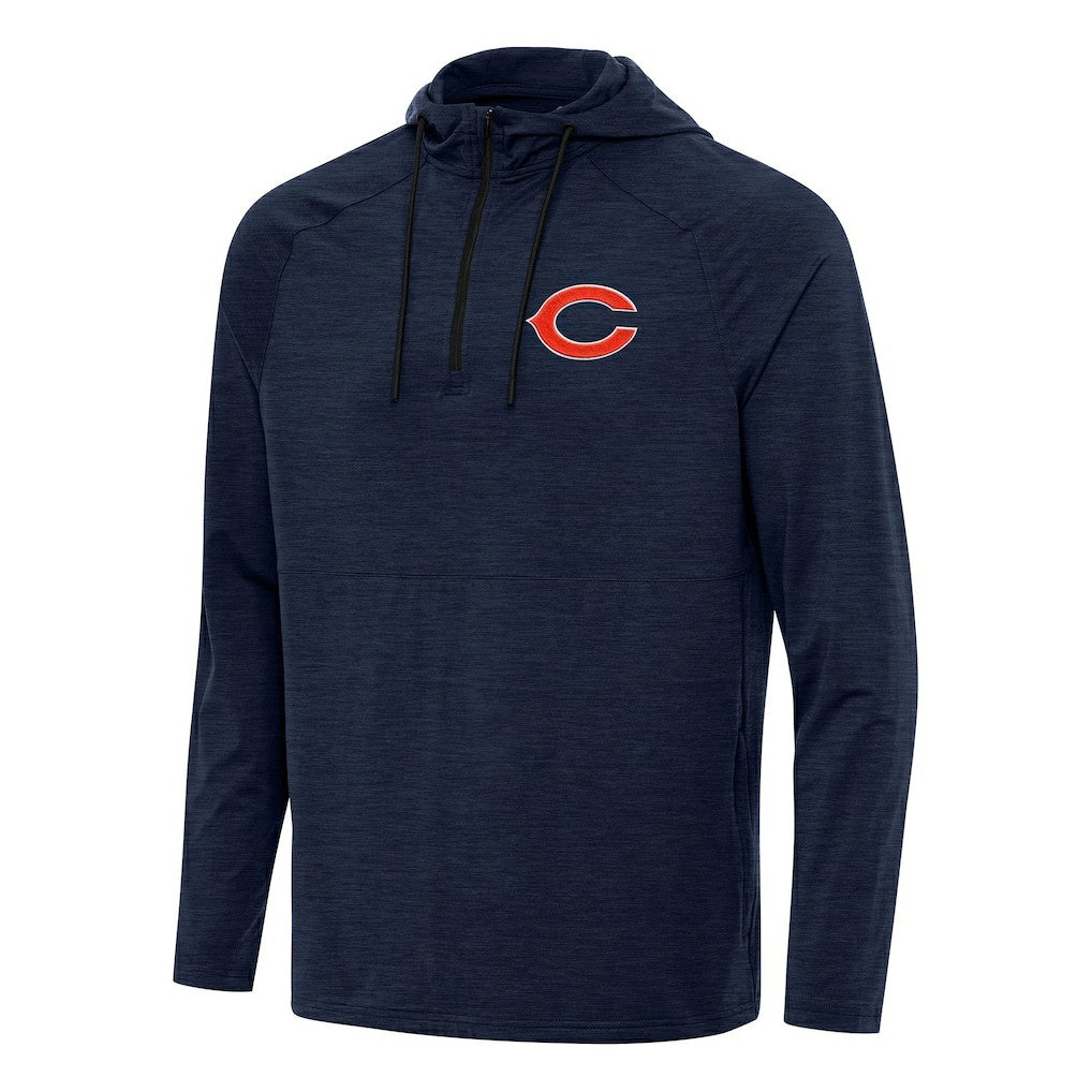 Antigua Spikes Quarter-Zip Pullover Hoodie - Chicago Bears