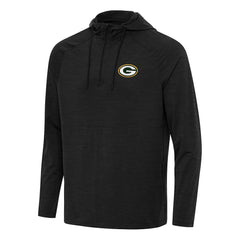 Antigua Spikes Quarter-Zip Pullover Hoodie - Green Bay Packers